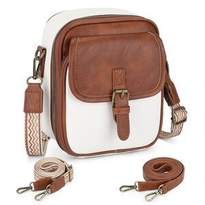 9682 Crossbody Bags , Travel Purses with Card Slots, Soft Vegan Leather